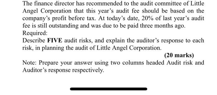 You are an audit supervisor of Ali & Babs partners and you