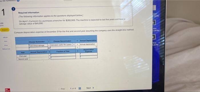 please help asap OH HOW 1 She 349 PM Required information The