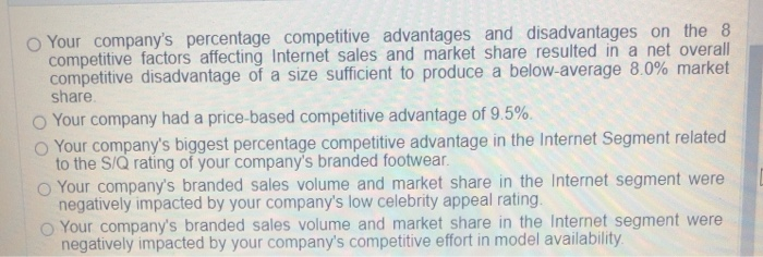 in the CIR: Your Industry Your Company INTERNET SEGMENT Company Average vs.