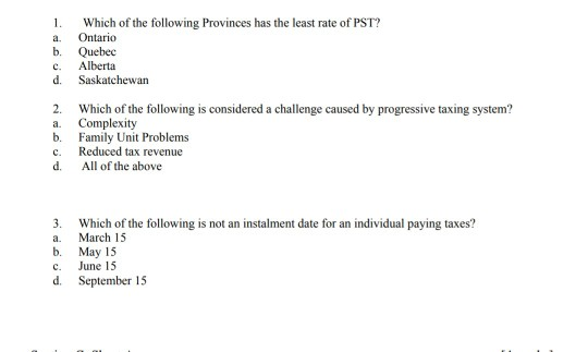  statement are true or false 1. b. d. Which of the