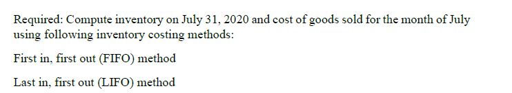 The beginning balance of inventory and purchases made by the company during