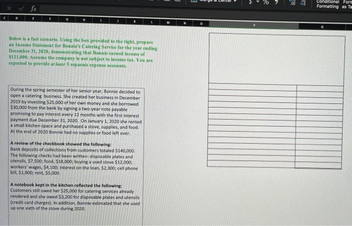 part 2: Below is a fact scenario. Using the box provided to