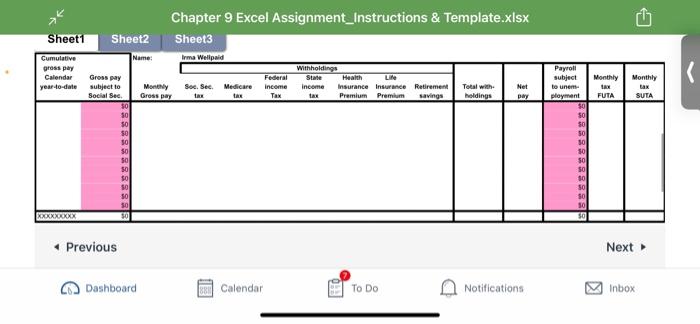 calculation cell reference 2) Using the information in the Payroll Register, complete