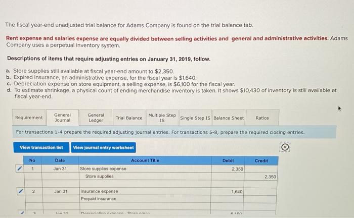  all that needs to be done is the general journal tab,