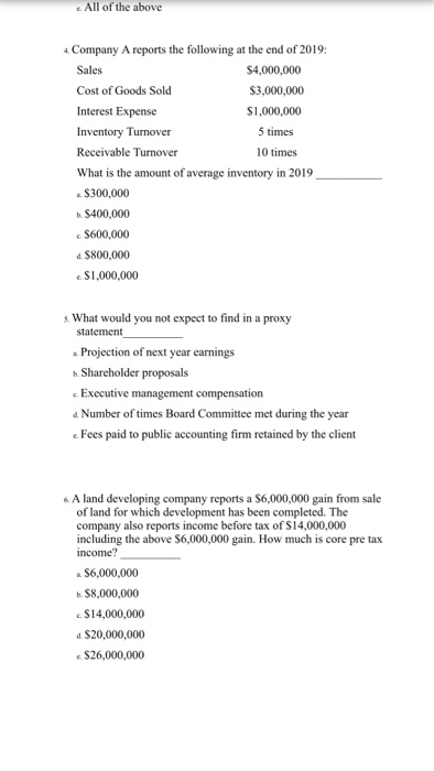 following information for the next two questions: Pollack Corp reports Sales of