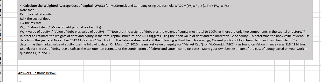& Company's Weighted Average Cost of Capital (WACC) to use as the