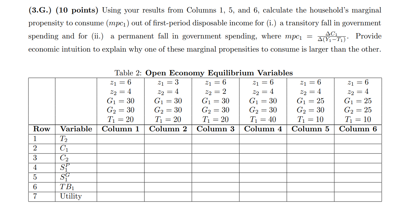 is spending Gt and imposing a lump-sum tax equal to Tt on