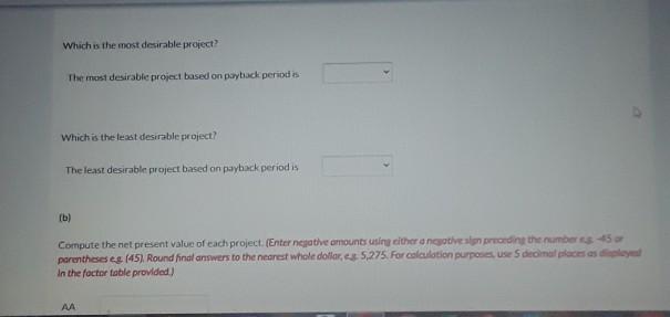 of $250 ch project will last for 3 years and produce the