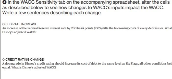 Here are all the data In the WACC Sensitivity tab on