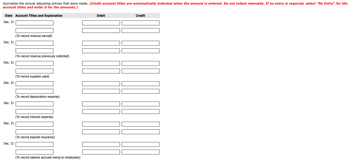 are adjusted and unadjusted trial balances as at December 31, 2020. Cr