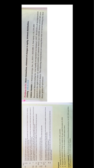 can you help me with question 2 and 3 ? Problem 12-7A