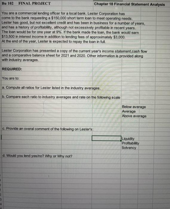  Chapter 18 Financial Statements Analysis And please can you do all