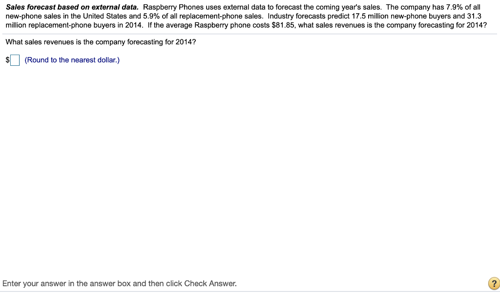 Sales forecast based on external data. Raspberry Phones uses external data