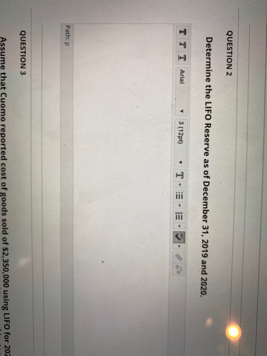 Corp. adopted the dollar-value LIFO inventory method. Inventory data are as follows: