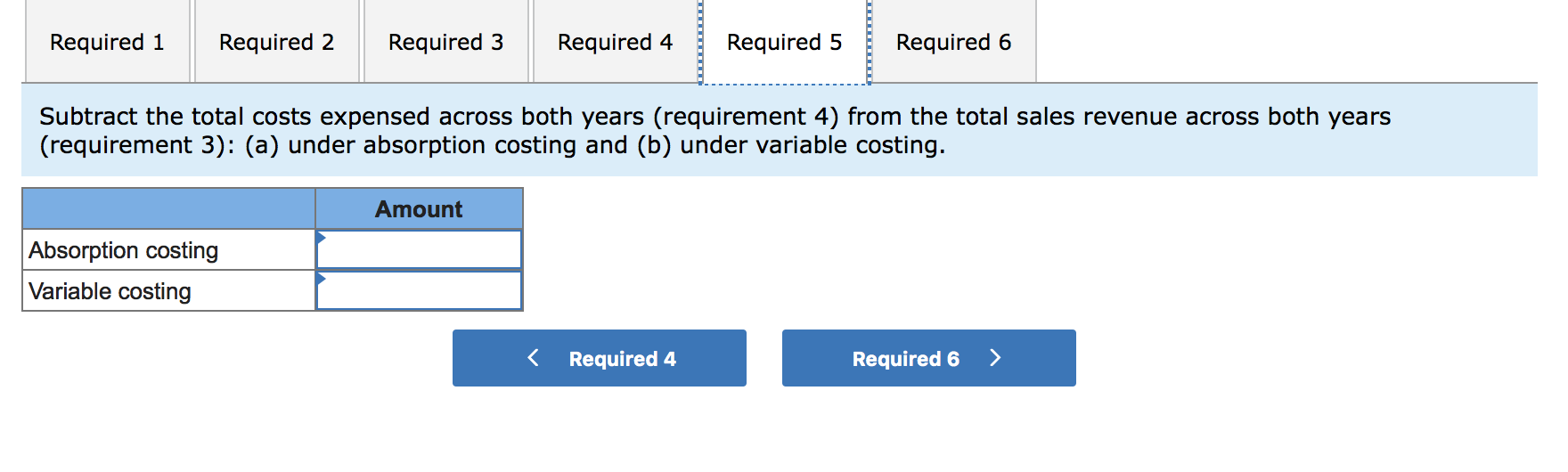 Required 1 Required 2 Required 3 Required 4 Required 5 Required