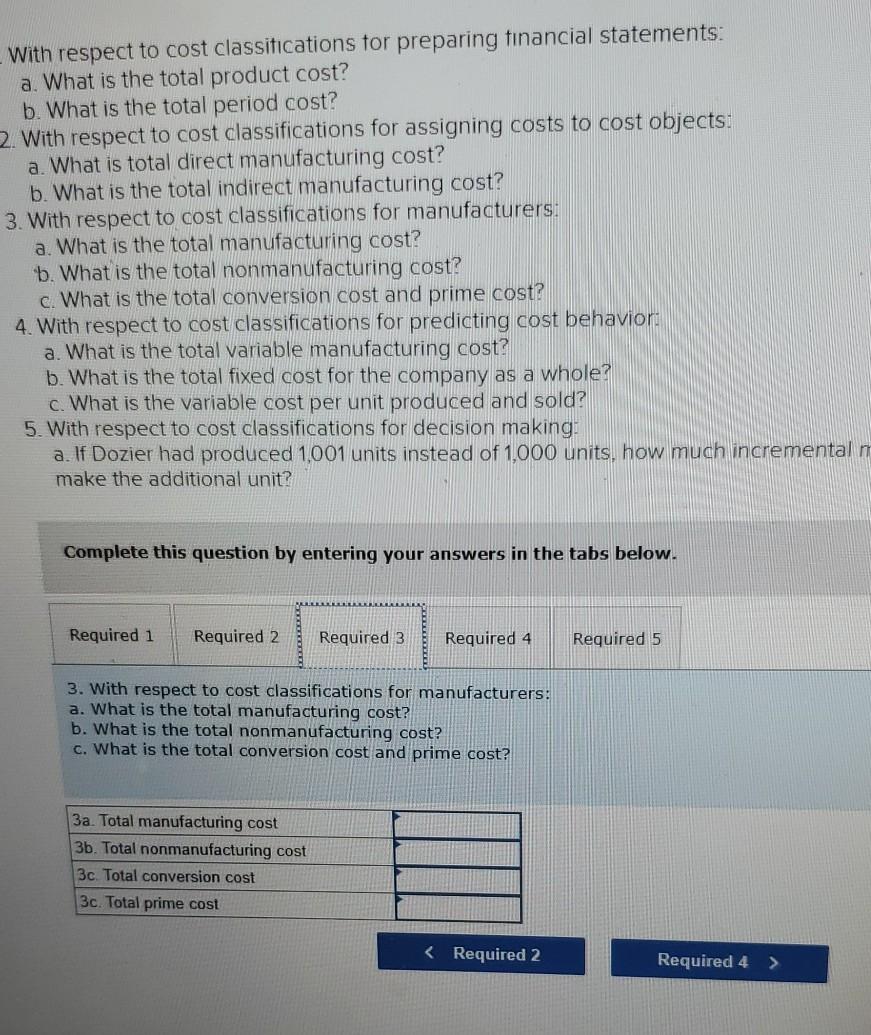 its first month of operations. It reported the following costs and expenses