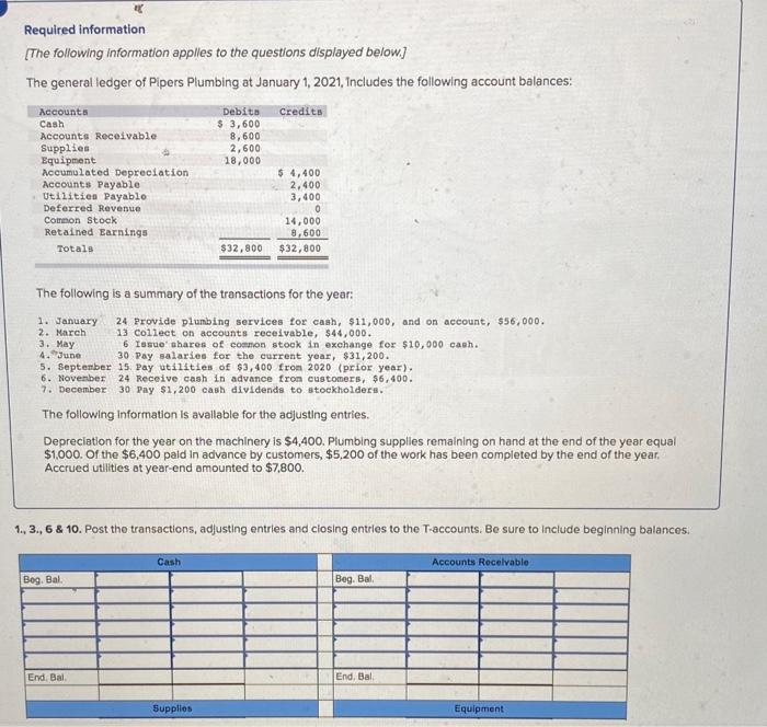 please help this is extremely difficult. i want to understand Required information
