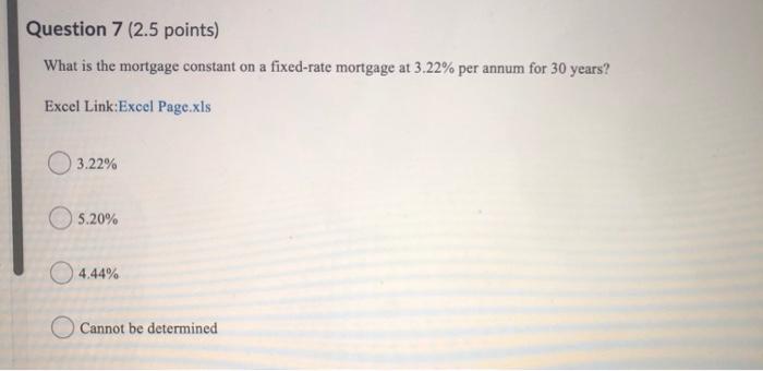 value Assessed value Investment value Question 4 (2.5 points) Which of the