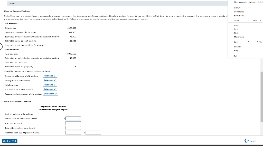 Now Incognito window Cts work Keep or Replace Machine: History Downloads
