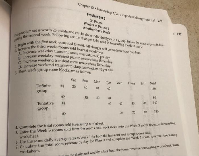  Chapter 10. Forecasting A Very important Management Tool 223 This problem
