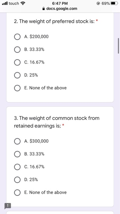 as a consultant to estimate the company's WACC. You have obtained the