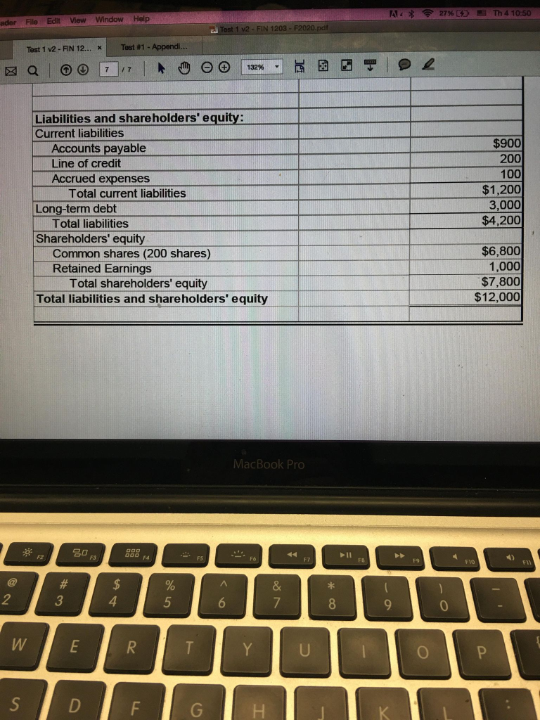 (Note: round all final answers to 2 decimal places) 1) Identify and