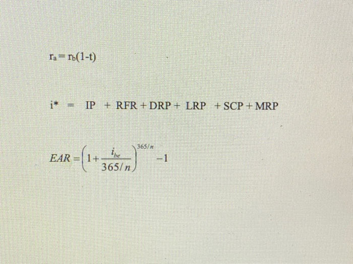  Ta =ru(1-1) i* = IP + RFR + DRP + LRP