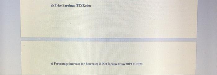 use the data to calculate the amounts in parts a), b), c),