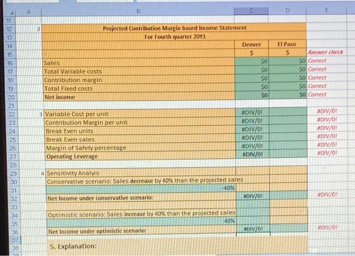cells in the Assumption box in the Part A Data File CVP