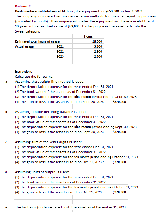 I need help with the last two parts E and F of