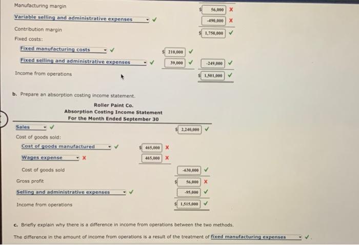 September. There were no beginning inventories and all units were completed (no
