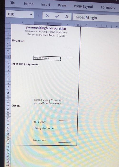 you will geto!) 2 Find the trial balance in the "Data" Worksheet