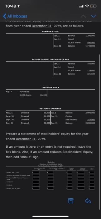 fiscal year ended December 31, 200. are as follows. a statement of