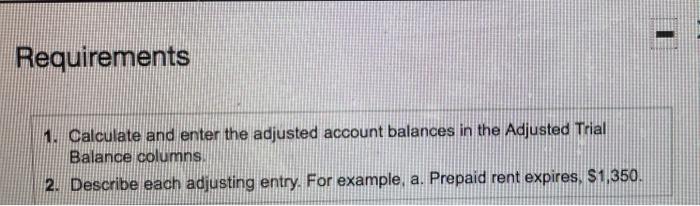 2 Worksheet 3 December 31, 2018 Unadjusted Trial Balance Adjustments Adjusted Trial