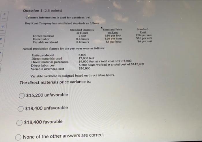  6 2 Question 1 (2.5 points) Common information is used for