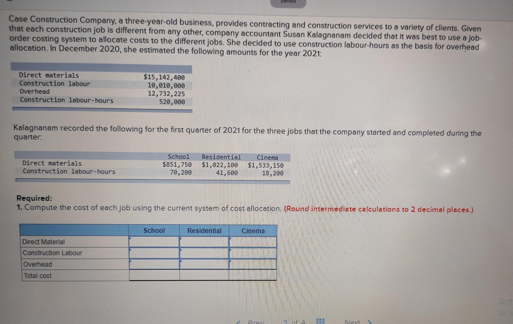 please solve this ASAP I have assignment due Soved Case Construction
