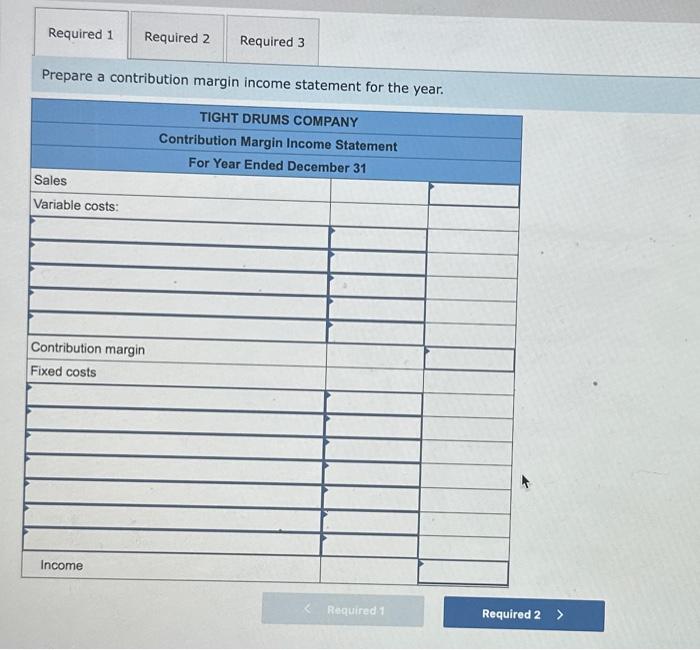 LO A1 The following costs result from the production and sale of