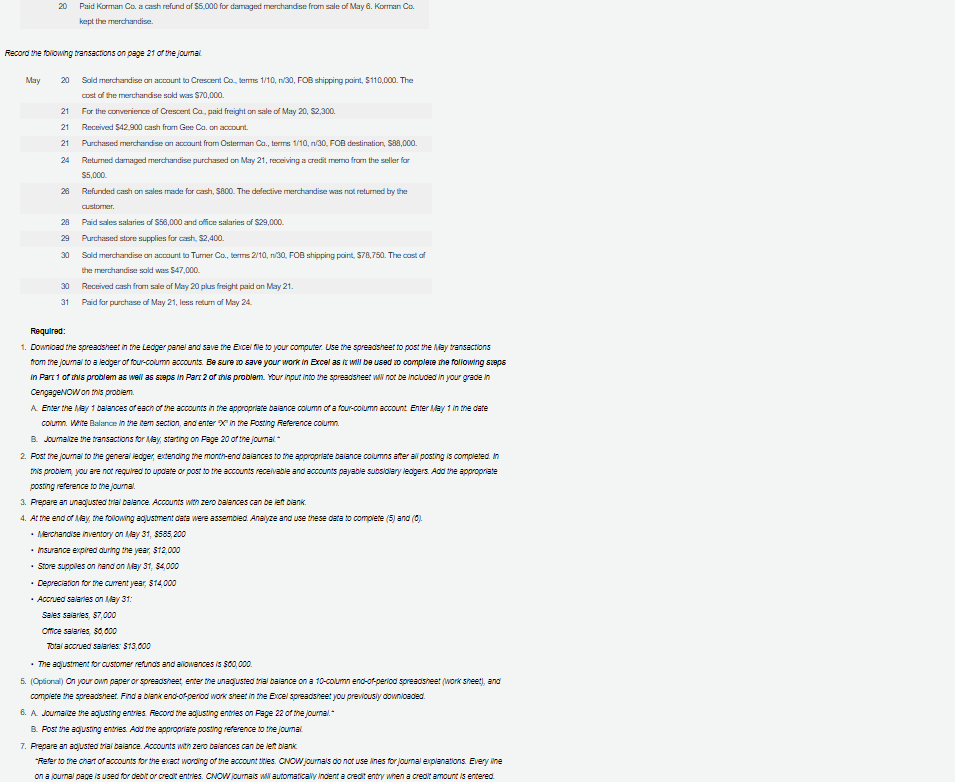 Creek Co. is a merchandising business that uses the perpetual inventory system.