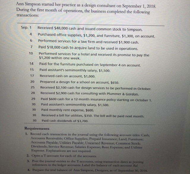 Ann Simpson started her practice as a design consultant on September