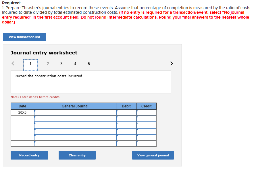  Thrasher Construction Co. was contracted to construct a building for $925,000.
