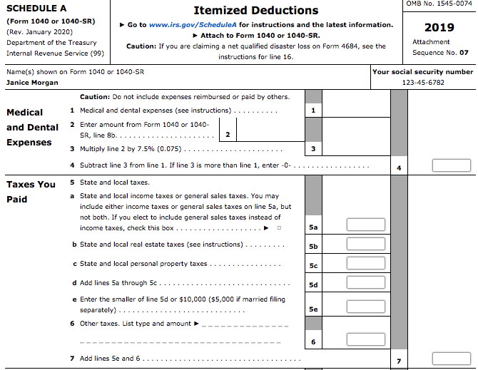  Note: This problem is for the 2019 tax year. Janice Morgan,