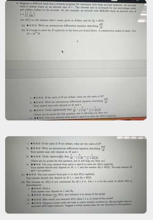  Suppose a different benk has a rewards program for customers with