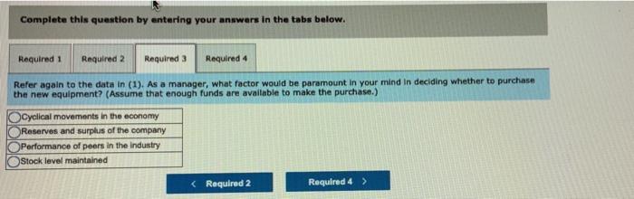 equipment has come onto the market that would allow Morton Company to