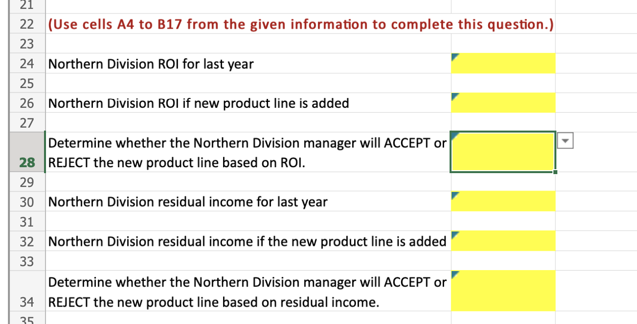 for the company's Northern Division for last year are given below: 3