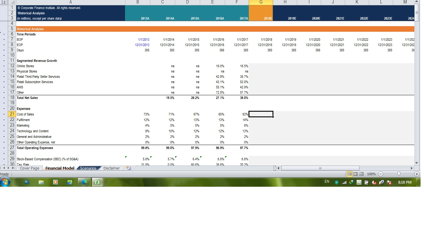 13- Complete Live Case section in the Scenario worksheet. There are 4