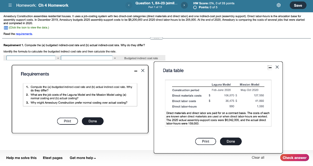  = Homework: Ch 4 Homework Question 1, E4-23 (simil... Part 1