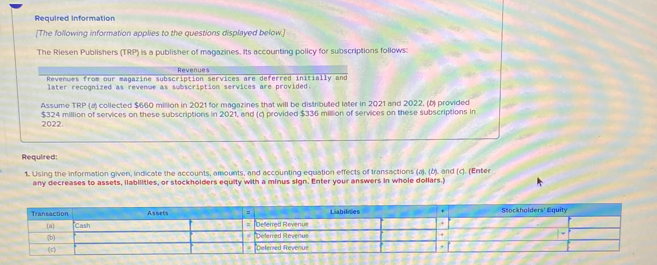  Help please! Requlred Information [The following information applies to the questions