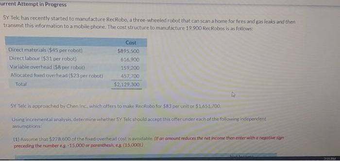  this is a one question having two parts please i need