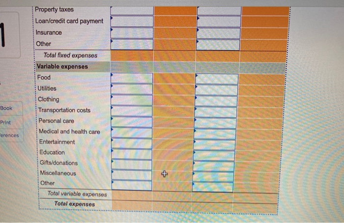 Use the cash budget table below to help her identify the variances