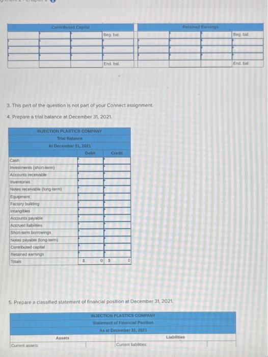 2-6 Infection Plastics Company has been operating for three years. At December